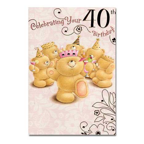 40th Birthday Forever Friends Card